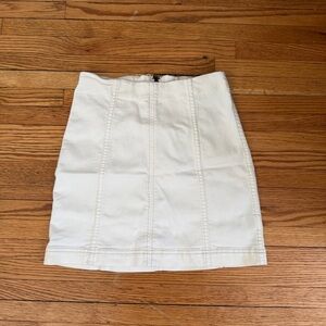 Free People White Mini Skirt